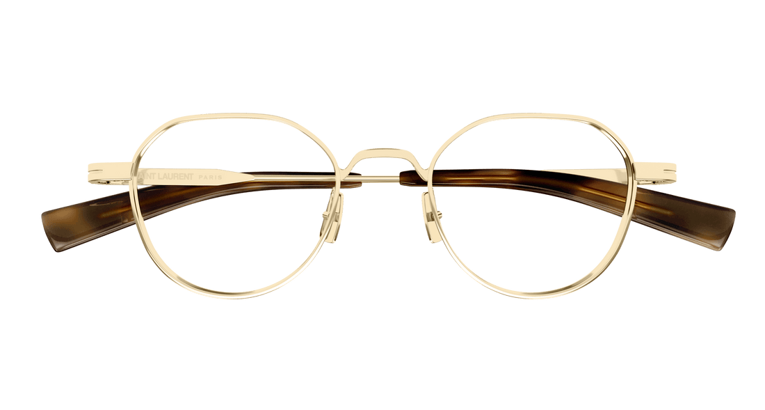 Prescription glasses saint laurent sl 730 003 dorado round/oval/panthos masculino size 47mm - Detailed view