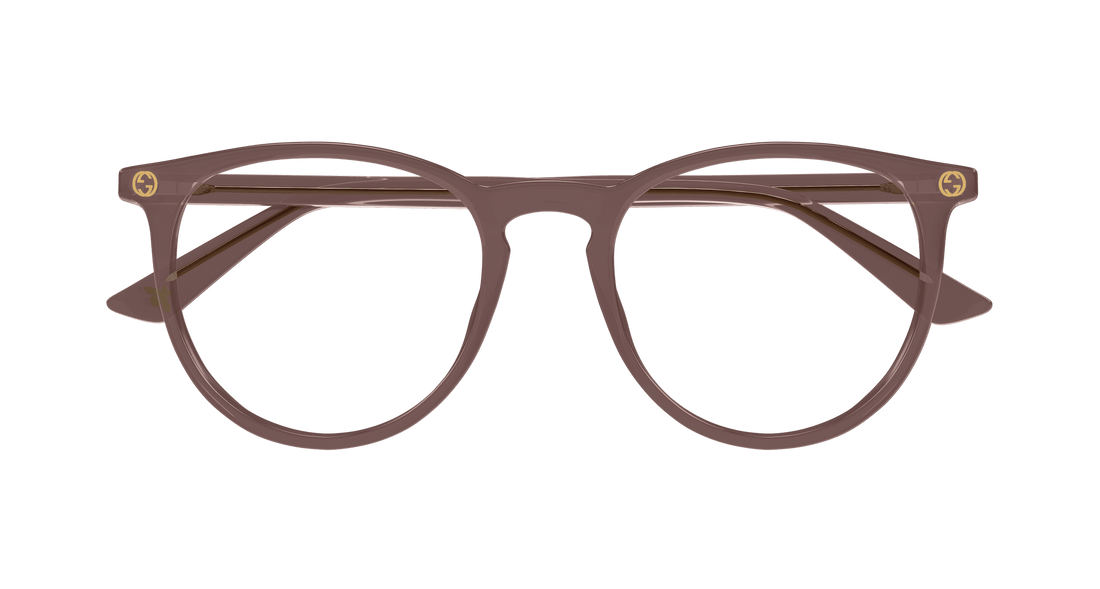 Occhiali da vista gucci gg0027o 012 marron round/oval/panthos femenino taglia 50mm - Vista dettagliata