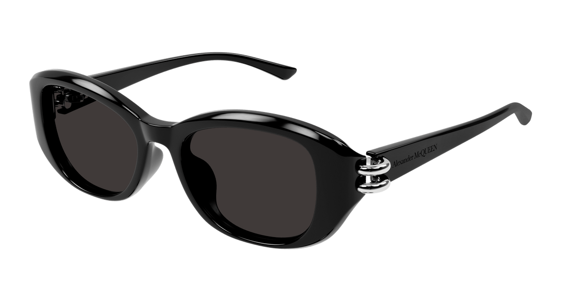 Óculos de sol alexander mcqueen am0470sa 001 negro round/oval/panthos femenino tamanho 54mm - Vista principal