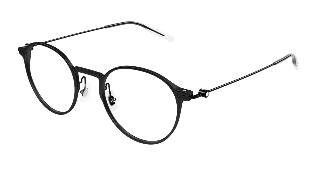Occhiali da vista montblanc mb0357o 002 negro round/oval/panthos masculino taglia 49mm - Vista principale