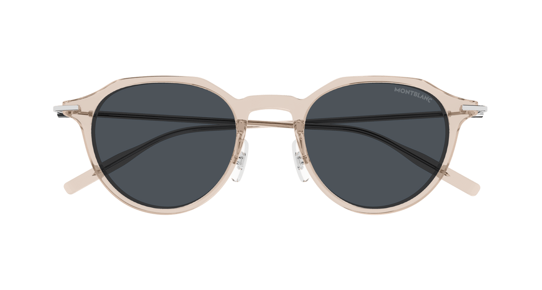 Gafas de sol montblanc mb0355s 004 beige round/oval/panthos masculino talla 49mm - Vista de detalle