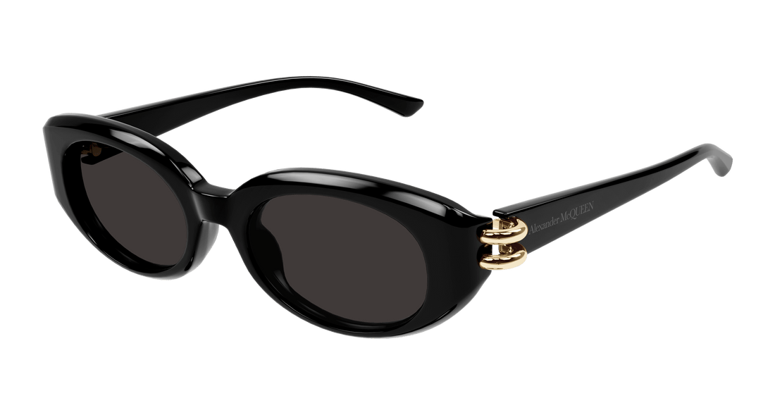 Óculos de sol alexander mcqueen am0469s 001 negro round/oval/panthos femenino tamanho 50mm - Vista principal