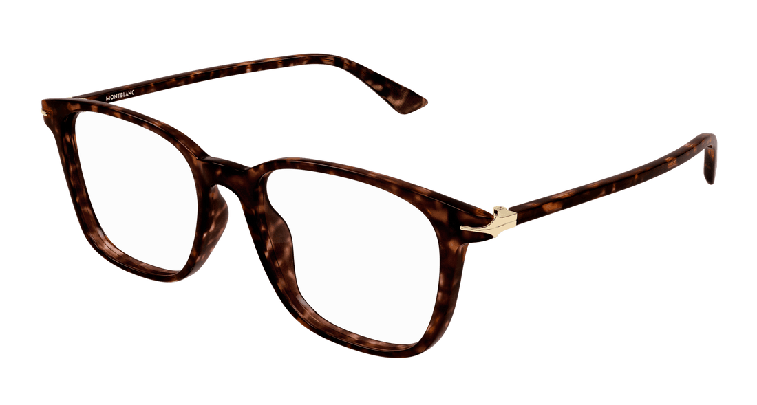 Brillen montblanc mb0338o 007 havana rectangular / squared masculino maat 54mm - Hoofdaanzicht