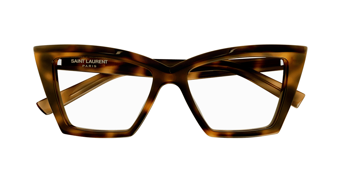 Brillen saint laurent sl 657 opt 002 havana cat eye femenino größe 54mm - Detailansicht