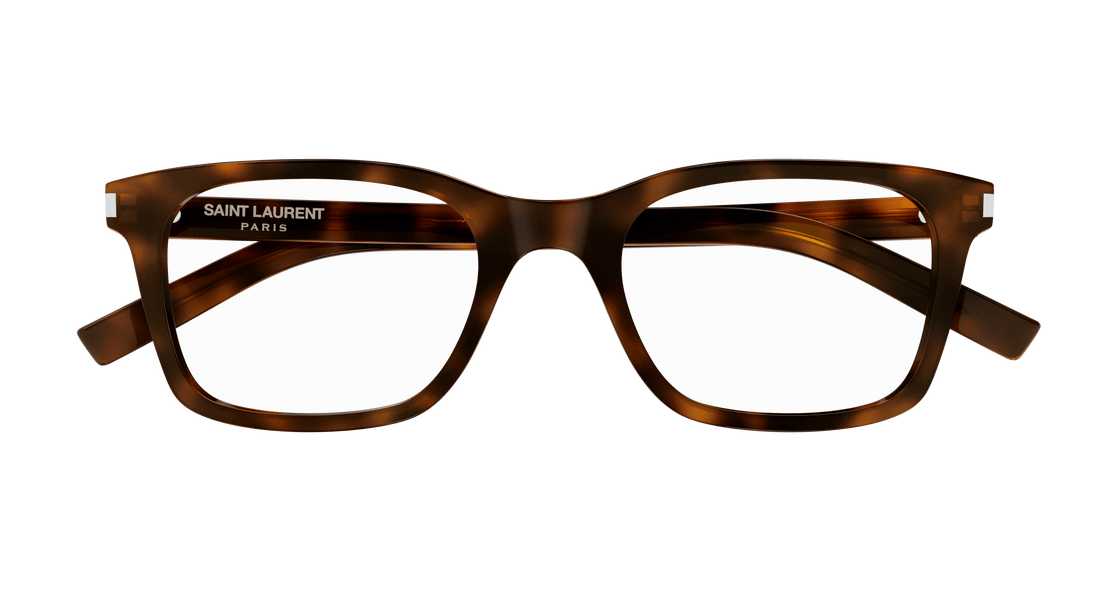 Brillen saint laurent sl 718 slim 007 havana rectangular / squared masculino maat 54mm - Detailaanzicht