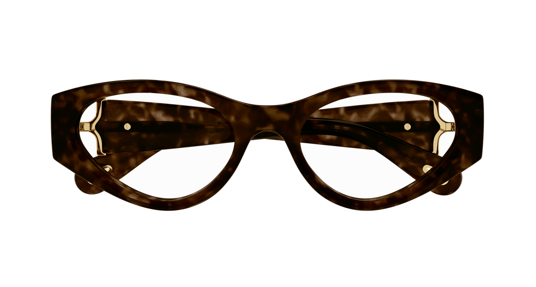 Brillen chloé ch0273o 002 havana cat eye femenino größe 53mm - Detailansicht