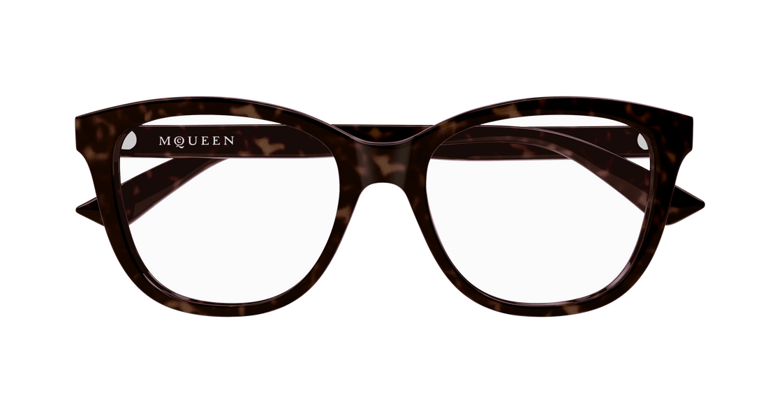 Brillen alexander mcqueen am0487o 002 havana cat eye femenino größe 54mm - Detailansicht