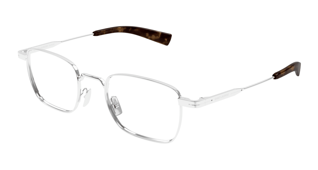 Brillen saint laurent sl 729 002 plateado rectangular / squared masculino größe 49mm - Hauptansicht