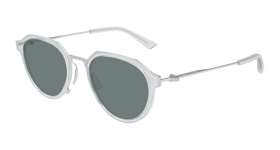 Óculos de sol bottega veneta bv1331s 004 gris round/oval/panthos unisex tamanho 50mm - Vista principal