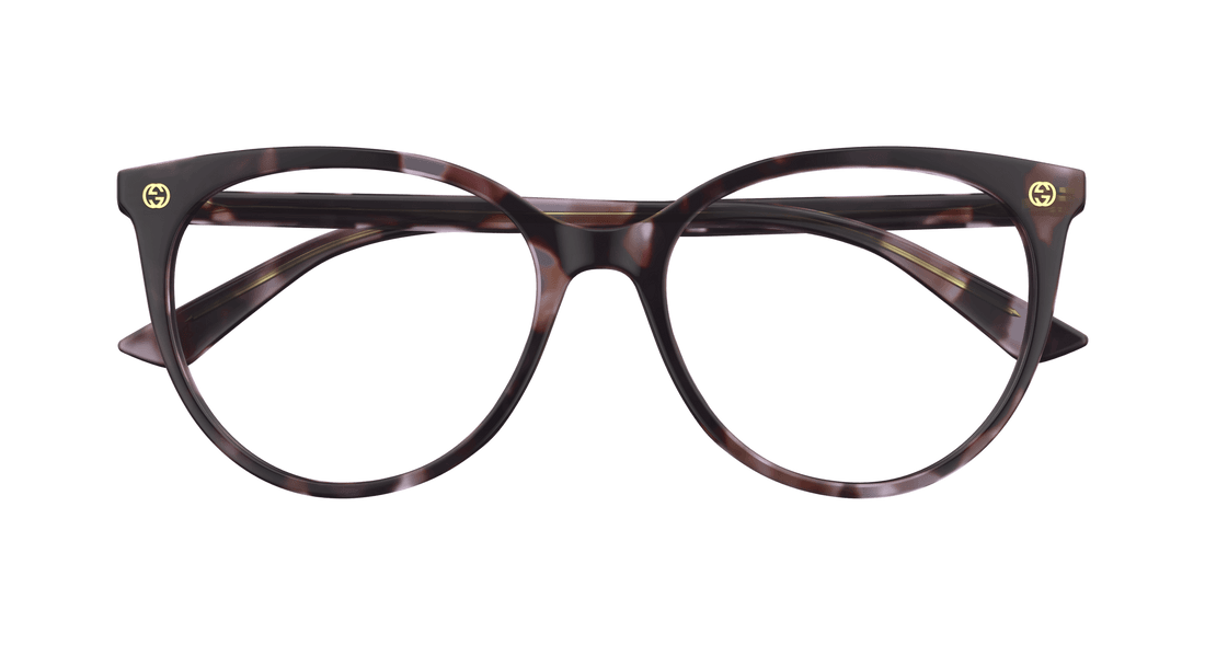 Occhiali da vista gucci gg0093o 009 havana round/oval/panthos femenino taglia 53mm - Vista dettagliata