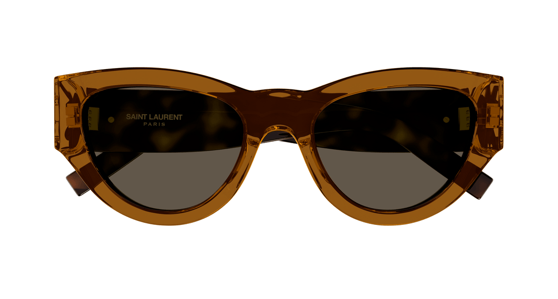 Sonnenbrillen saint laurent sl m94 011 marron cat eye femenino größe 53mm - Detailansicht