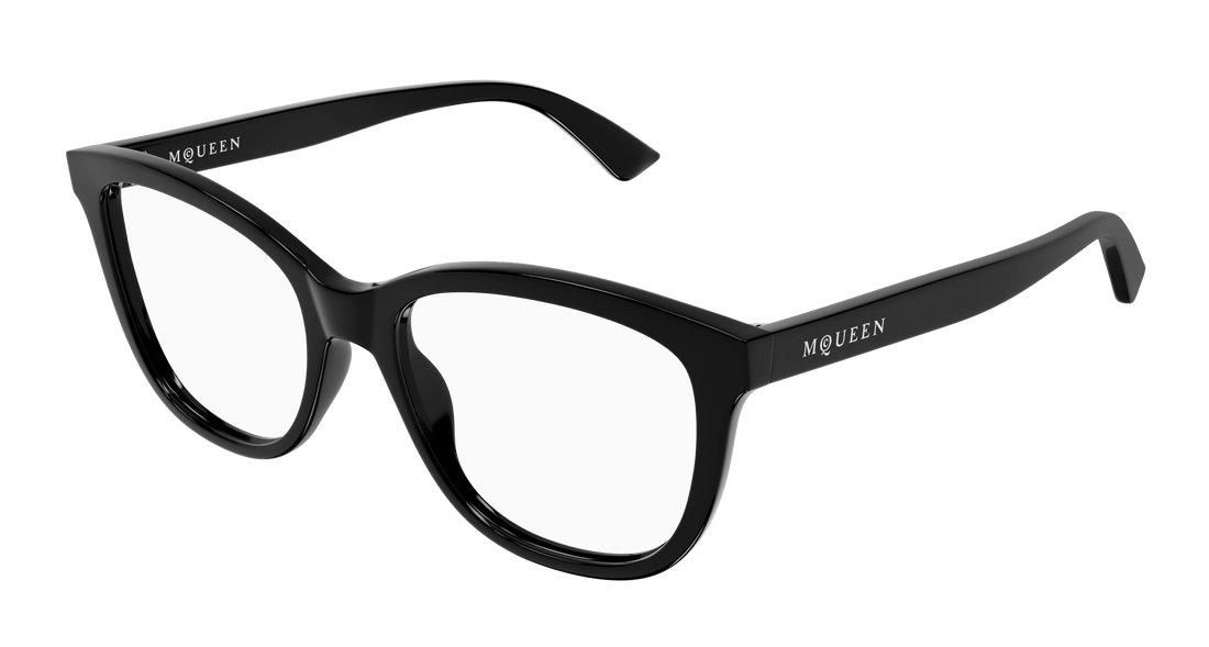 Brillen alexander mcqueen am0487o 001 negro cat eye femenino größe 54mm - Hauptansicht