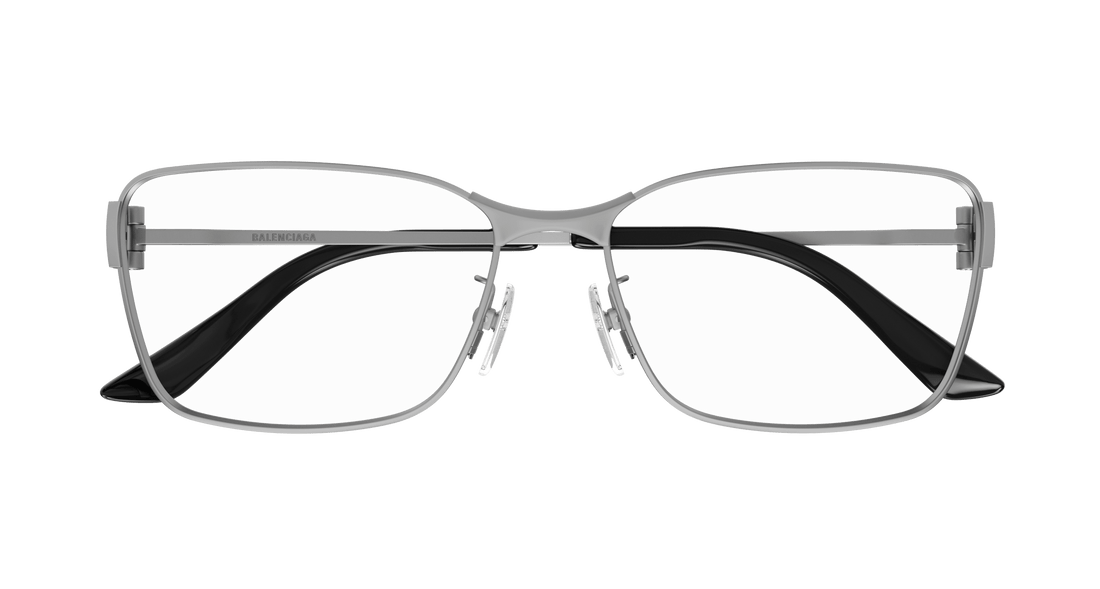 Occhiali da vista balenciaga bb0375oa 002 rutenio rectangular / squared unisex taglia 58mm - Vista dettagliata