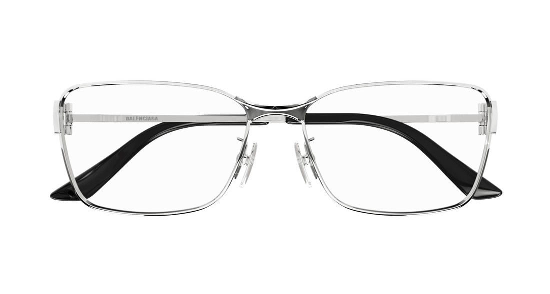 Prescription glasses balenciaga bb0375oa 003 plateado rectangular / squared unisex size 58mm - Detailed view