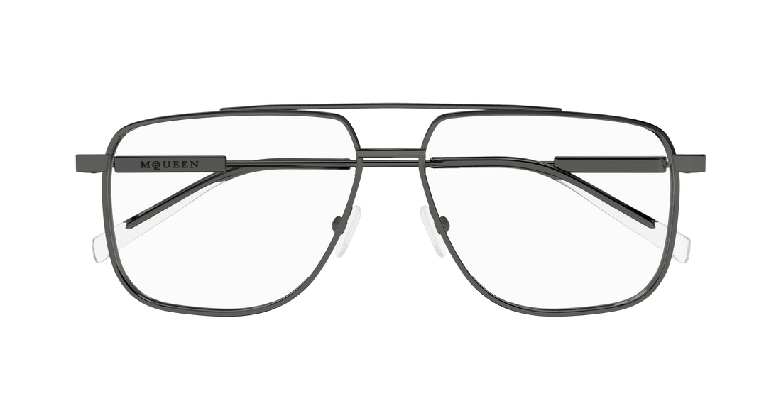 Brillen alexander mcqueen am0480o 003 rutenio pilot/navigator unisex größe 57mm - Detailansicht