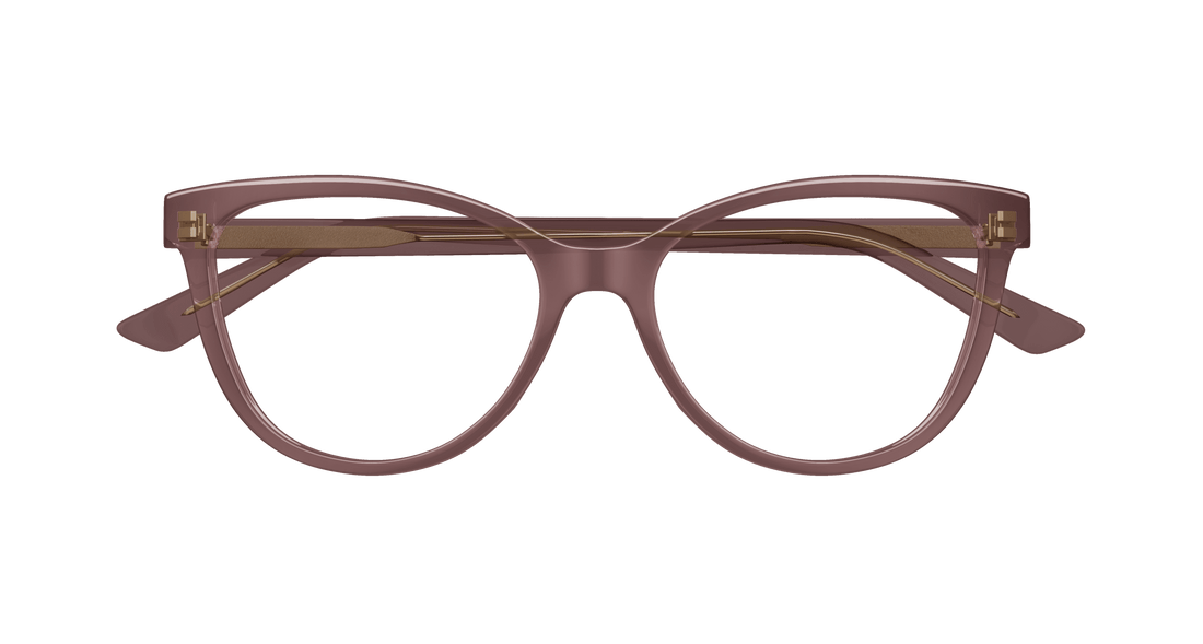 Óculos graduados bottega veneta bv1313o 010 burdeos cat eye femenino tamanho 55mm - Vista de detalhe