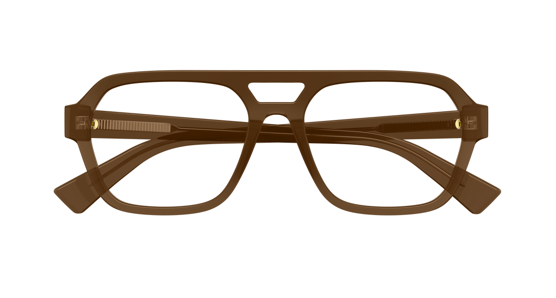 Occhiali da vista bottega veneta bv1336oa 004 marron pilot/navigator masculino taglia 55mm - Vista dettagliata