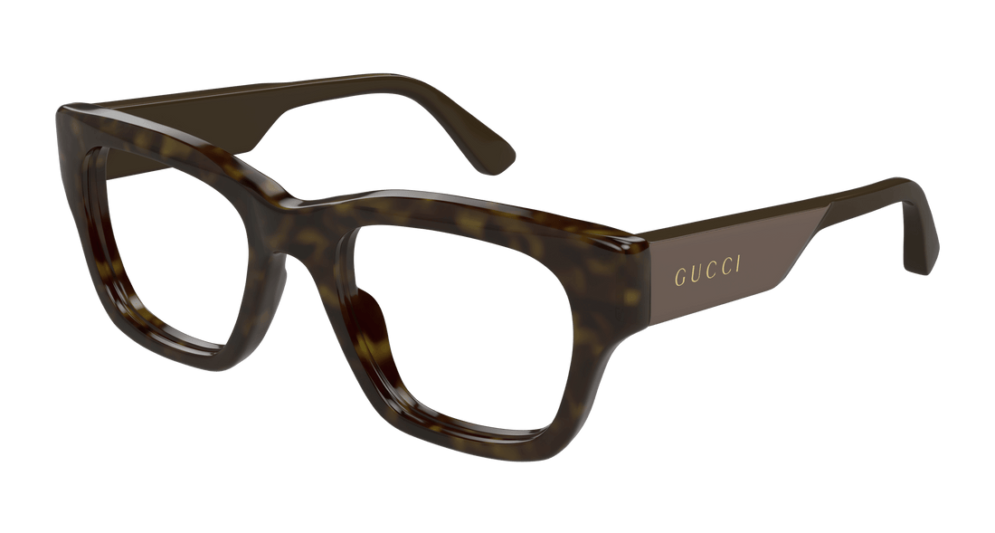 Óculos graduados gucci gg1669o 008 havana rectangular / squared masculino tamanho 52mm - Vista principal