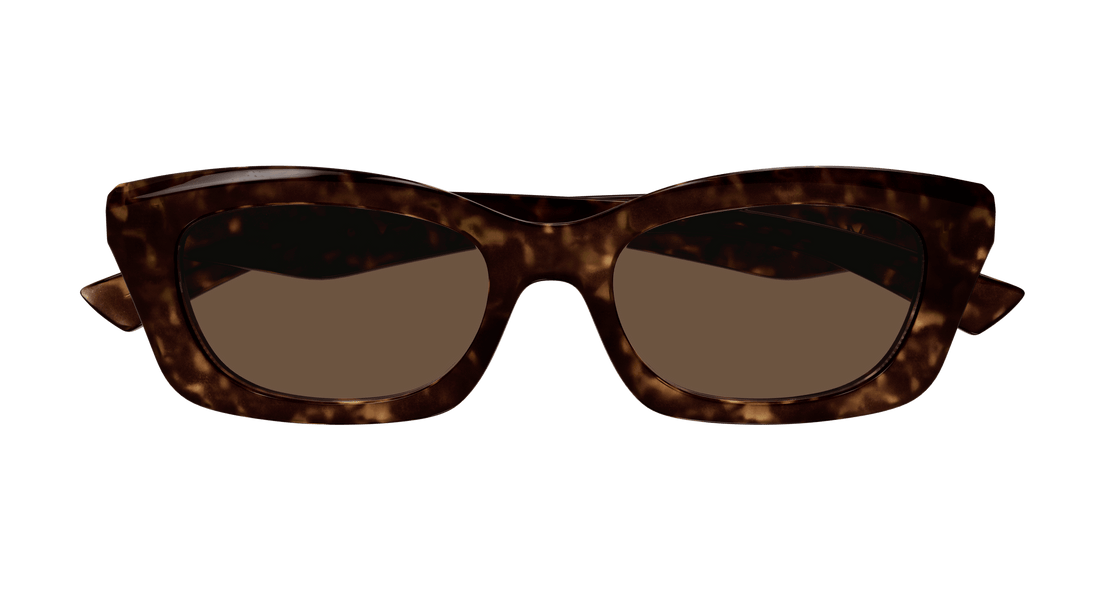 Óculos de sol alexander mcqueen am0474s 002 havana rectangular / squared femenino tamanho 52mm - Vista de detalhe