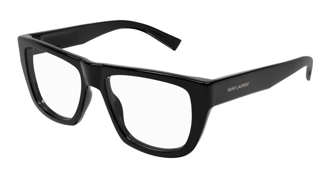Brillen saint laurent sl 714 001 negro rectangular / squared unisex maat 55mm - Hoofdaanzicht