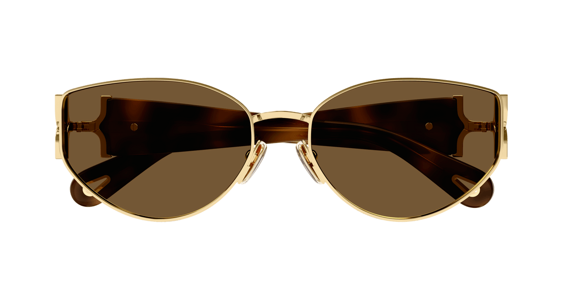 Sonnenbrillen chloé ch0260s 002 dorado round/oval/panthos femenino größe 59mm - Detailansicht