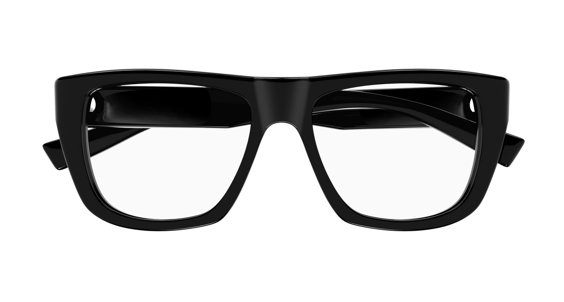 Brillen saint laurent sl 714 001 negro rectangular / squared unisex maat 55mm - Detailaanzicht