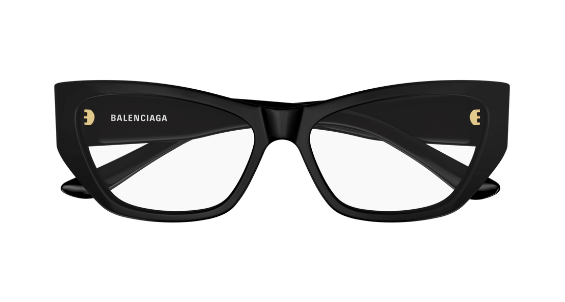 Occhiali da vista balenciaga bb0372o 001 negro cat eye femenino taglia 55mm - Vista dettagliata