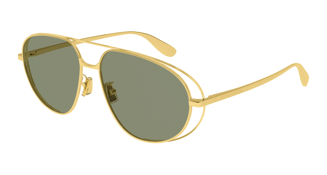 Óculos de sol bottega veneta bv1344s 001 dorado pilot/navigator unisex tamanho 61mm - Vista principal