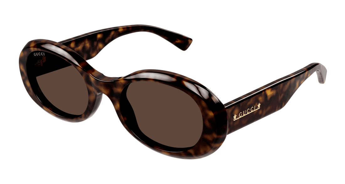 Óculos de sol gucci gg1587s 002 havana oval femenino tamanho 52mm - Vista principal