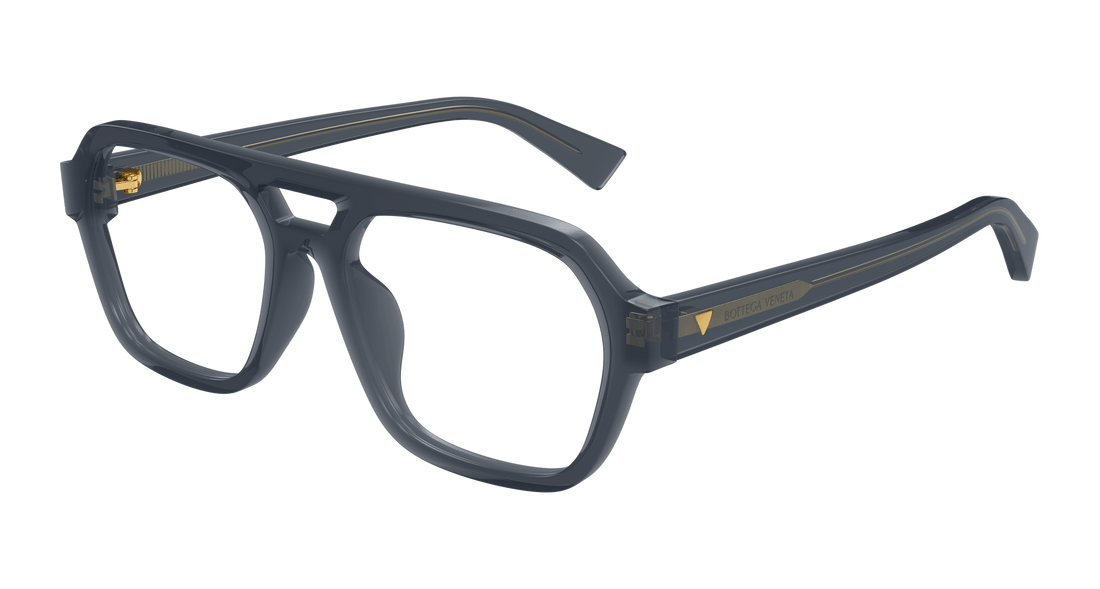 Óculos graduados bottega veneta bv1336oa 003 gris pilot/navigator masculino tamanho 55mm - Vista principal