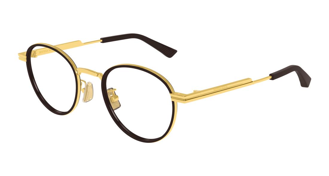 Occhiali da vista bottega veneta bv1337oj 004 dorado round/oval/panthos unisex taglia 48mm - Vista principale