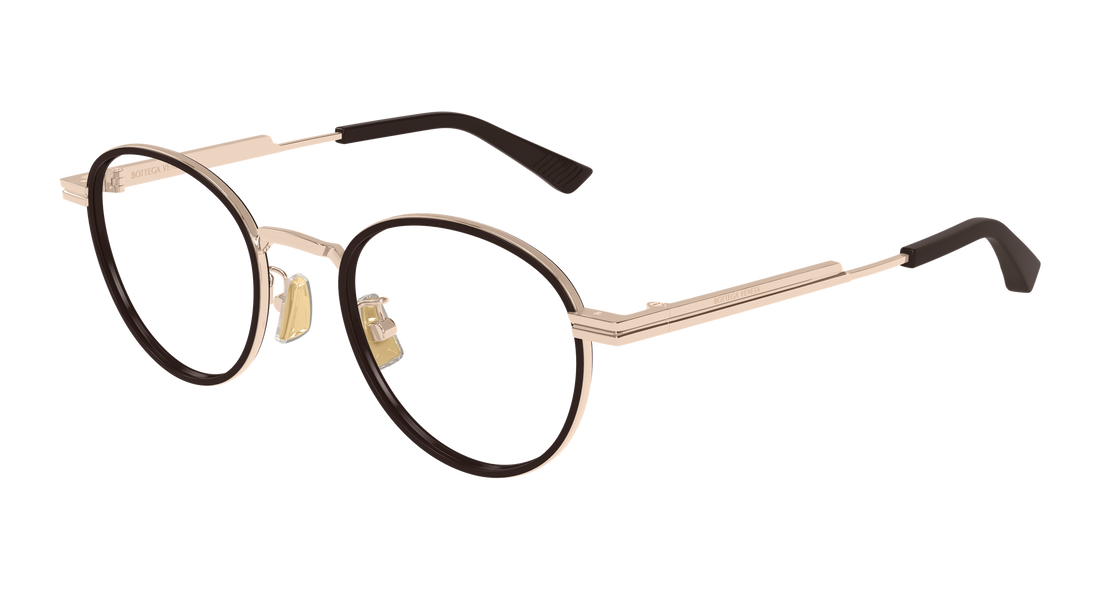 Óculos graduados bottega veneta bv1337oj 004 dorado round/oval/panthos unisex tamanho 48mm - Vista principal