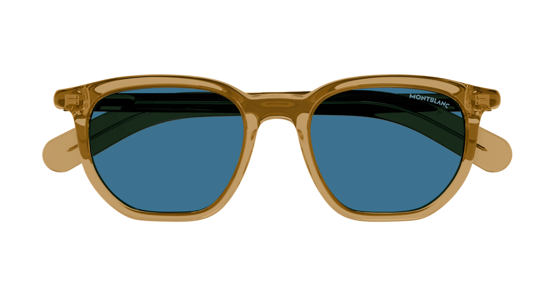 Lunettes de soleil montblanc mb0352s 005 marron rectangular / squared masculino taille 50mm - Vue détaillée