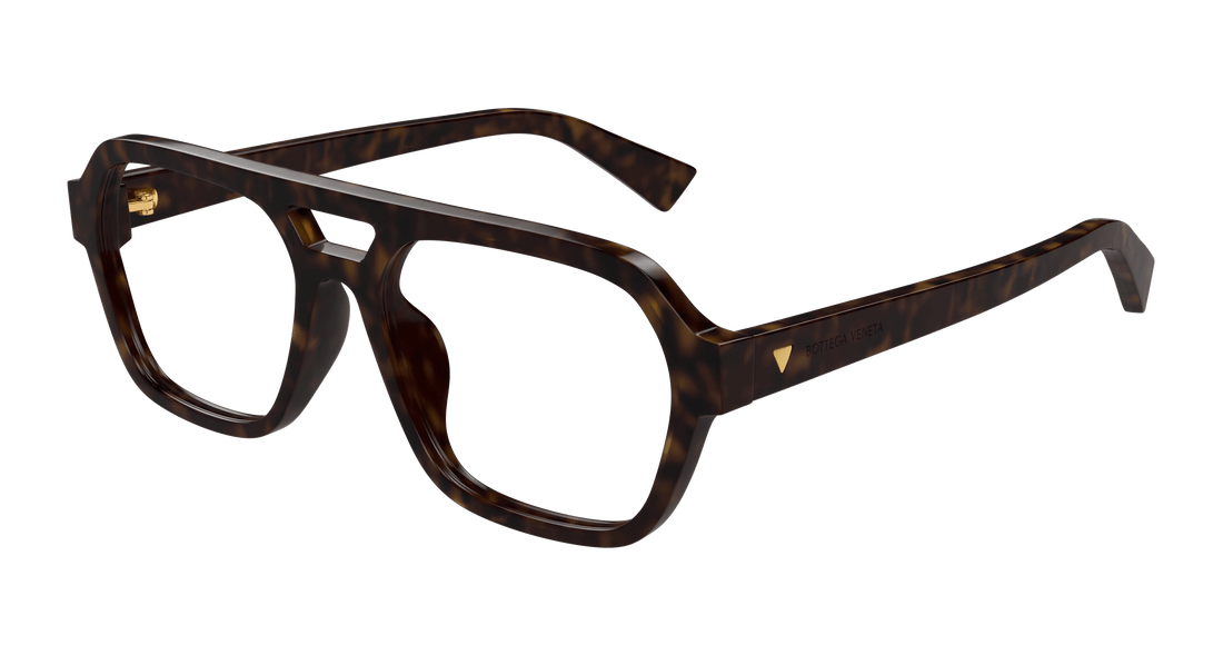 Óculos graduados bottega veneta bv1336oa 002 havana pilot/navigator masculino tamanho 55mm - Vista principal