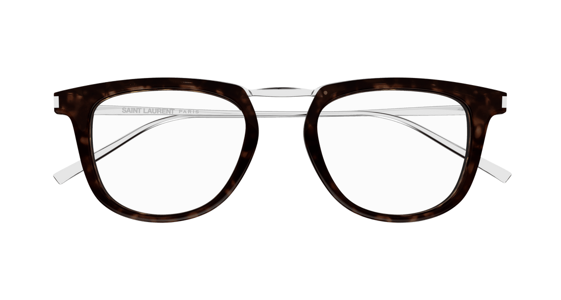 Lunettes de vue saint laurent sl 753 opt 002 havana round/oval/panthos unisex taille 50mm - Vue détaillée