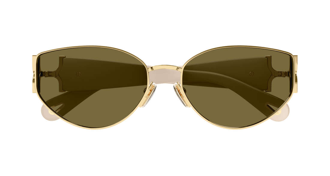 Sonnenbrillen chloé ch0260s 003 dorado round/oval/panthos femenino größe 59mm - Detailansicht
