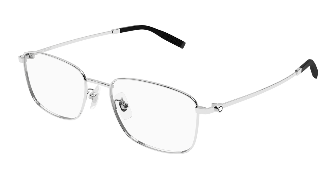 Óculos graduados montblanc mb0373oa 001 plateado rectangular / squared masculino tamanho 54mm - Vista principal