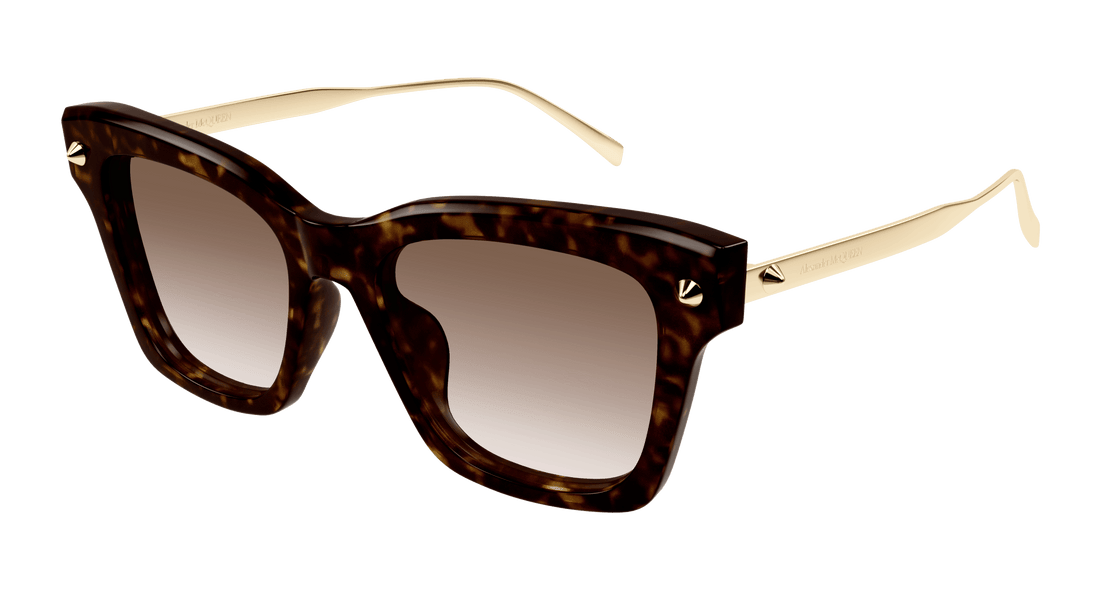 Óculos de sol alexander mcqueen am0483s 002 havana rectangular / squared femenino tamanho 52mm - Vista principal