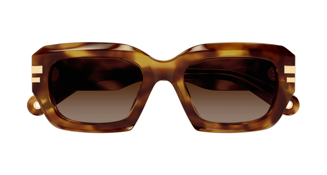 Sonnenbrillen chloé ch0256s 002 havana rectangular / squared femenino größe 53mm - Detailansicht