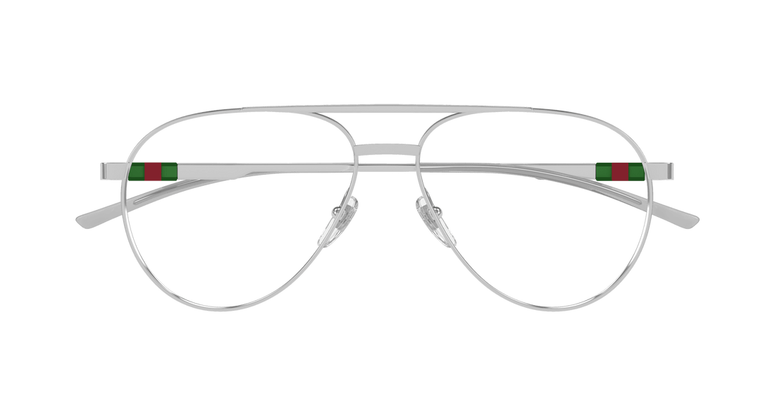 Occhiali da vista gucci gg1679o 001 plateado pilot/navigator masculino taglia 56mm - Vista dettagliata