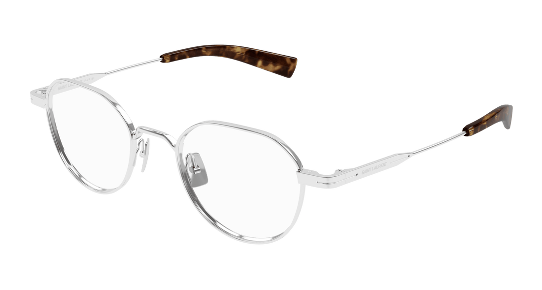 Óculos graduados saint laurent sl 730 002 plateado round/oval/panthos masculino tamanho 47mm - Vista principal