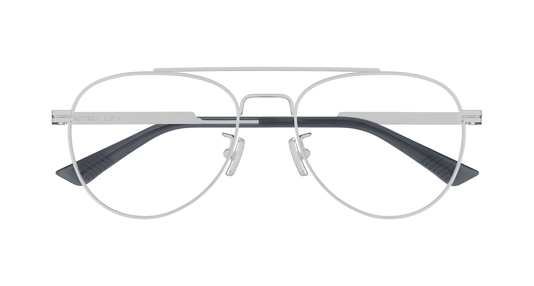 Occhiali da vista bottega veneta bv1340ok 002 plateado pilot/navigator unisex taglia 54mm - Vista dettagliata