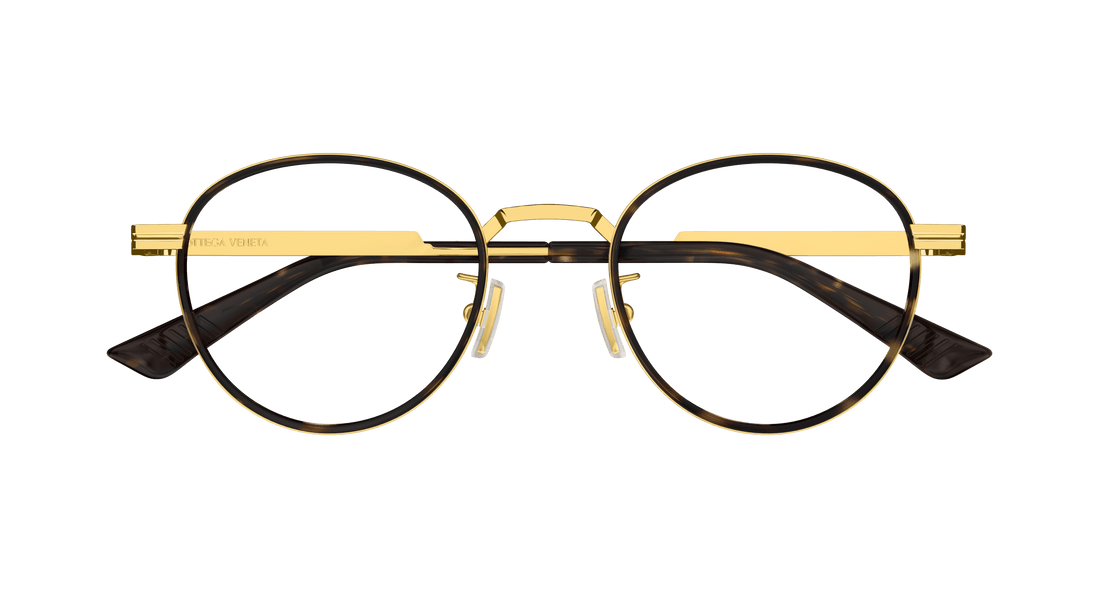 Óculos graduados bottega veneta bv1337oj 003 dorado round/oval/panthos unisex tamanho 48mm - Vista de detalhe