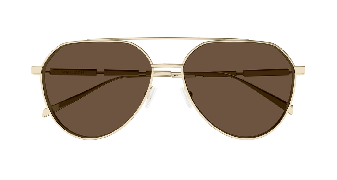 Sunglasses alexander mcqueen am0478s 002 dorado pilot/navigator masculino size 59mm - Detailed view