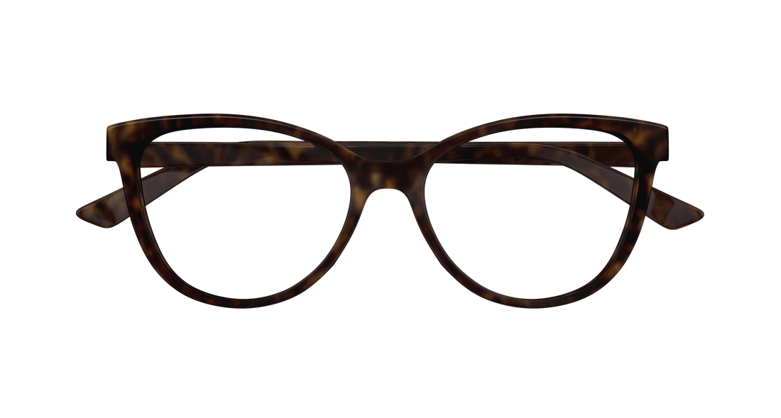 Óculos graduados bottega veneta bv1313o 007 havana cat eye femenino tamanho 55mm - Vista de detalhe