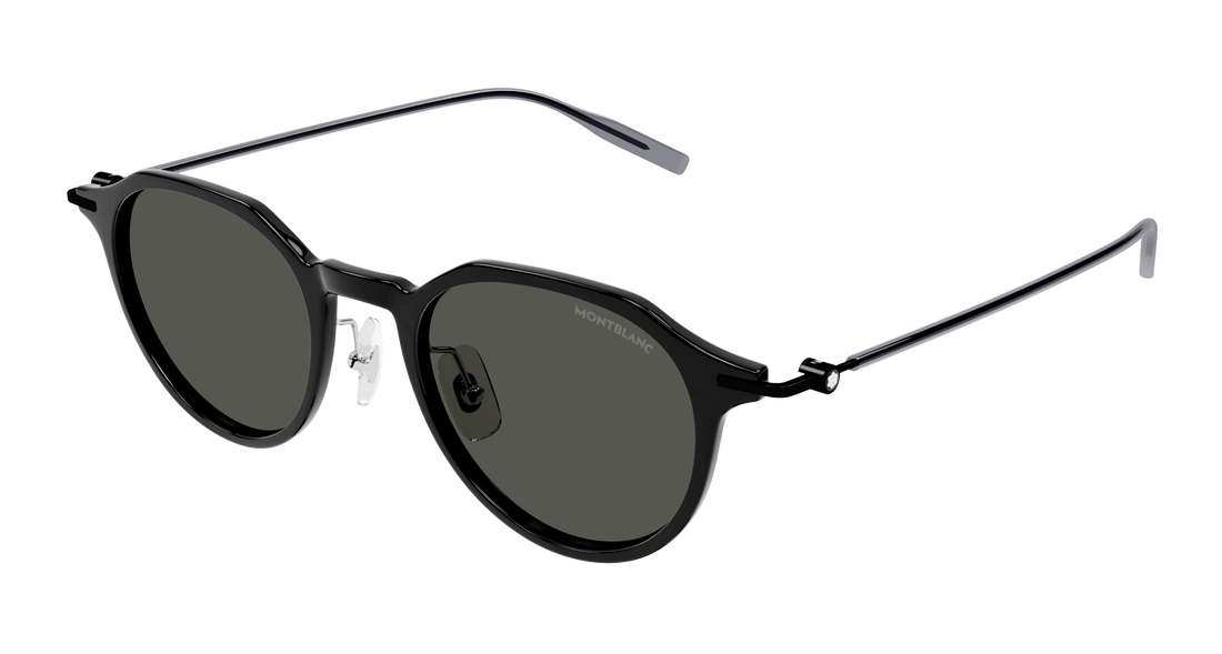 Lunettes de soleil montblanc mb0355s 001 negro round/oval/panthos masculino taille 49mm - Vue principale
