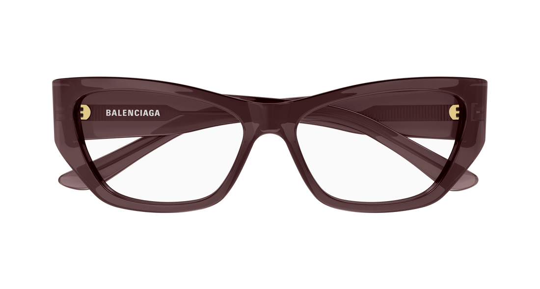 Prescription glasses balenciaga bb0372o 004 violeta cat eye femenino size 55mm - Detailed view