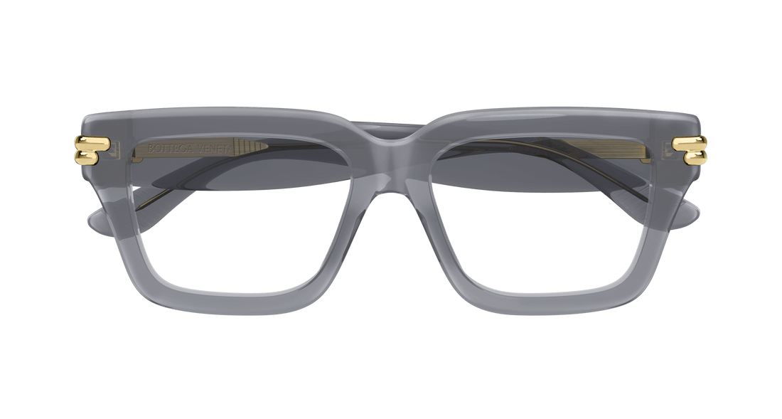 Óculos graduados bottega veneta bv1324o 005 gris rectangular / squared unisex tamanho 53mm - Vista de detalhe