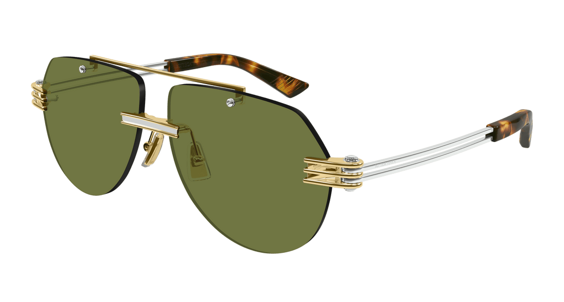 Óculos de sol bottega veneta bv1342s 003 dorado pilot/navigator unisex tamanho 59mm - Vista principal