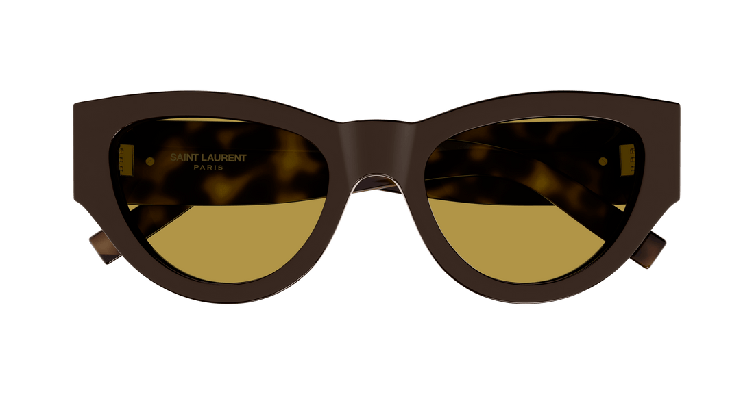 Sonnenbrillen saint laurent sl m94 010 marron cat eye femenino größe 53mm - Detailansicht